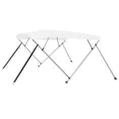 Vidaxl Strieška Bimini so 4 oblúkmi, biela 243x180x137 cm