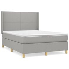 Petromila vidaXL Boxspring posteľ s matracom bledosivá 140x200 cm látka