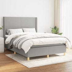 Petromila vidaXL Boxspring posteľ s matracom bledosivá 140x200 cm látka