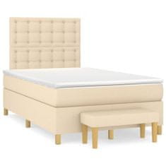 Petromila vidaXL Boxspring posteľ s matracom krémový 120x200 cm látka