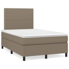 shumee Boxspring posteľ s matracom a LED sivohnedá 120x190 cm látka