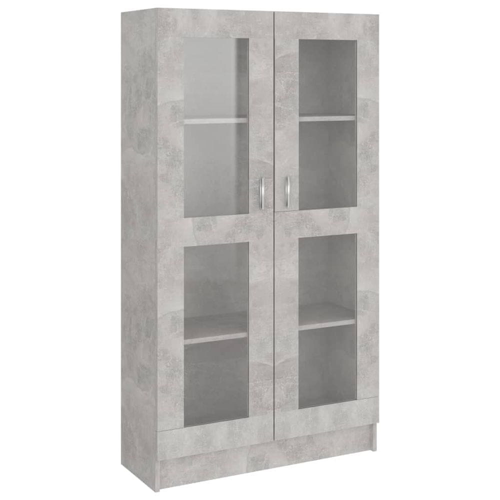 Vidaxl Vitrína, betónovo sivá 82,5x30,5x150 cm, kompozitné drevo