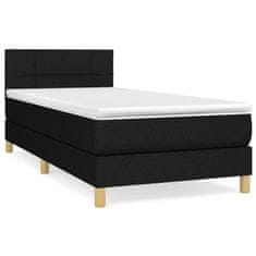 shumee Posteľný rám boxspring s matracom čierny 90x200 cm látka