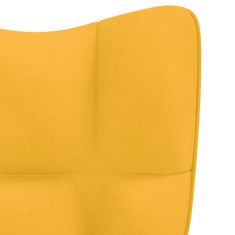 Vidaxl Relaxačné kreslo horčicovo-žlté zamatové