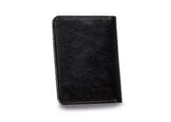 Solier Pánska tenká kožená peňaženka s pokladničným blokom SW15 SLIM, tmavo hnedá