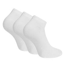 Northix Členkové ponožky z bambusu, biela - 3-balenie - 41-45 