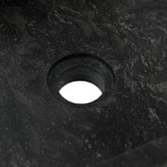 Petromila vidaXL Umývadlo 45x30x12 cm, mramor, lesklé čierne