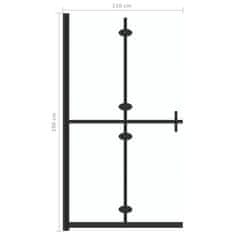 Petromila vidaXL Skladacia sprchová zástena priehľadné ESG sklo 110x190 cm