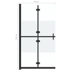 Petromila vidaXL Skladacia sprchová zástena polopriehľadné ESG sklo 90x190 cm