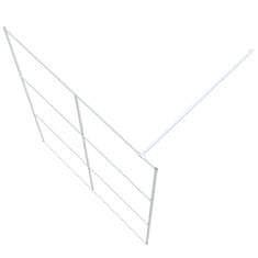 Petromila vidaXL Sprchová zástena biela 140x195 cm priehľadné ESG sklo