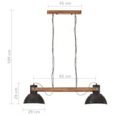 Vidaxl Industriálna závesná lampa 25 W, čierna 109 cm E27