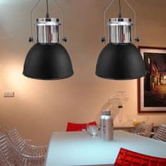 Petromila vidaXL Kovová stropná lampa 2 ks, nastaviteľná výška, moderná, čierna