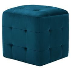 Petromila vidaXL Nočné stolíky 2 ks modré 30x30x30 cm zamatová látka