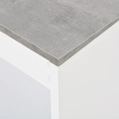 Petromila vidaXL Barový stôl s poličkou biely 110x50x103 cm