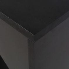 Petromila vidaXL Barový stôl s pohyblivou poličkou, čierny 138x39x110 cm