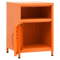 Vidaxl Nočné stolíky 2 ks oranžové 35x35x51 cm oceľ