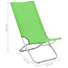 Petromila vidaXL Skladacie plážové stoličky 2 ks zelené látka