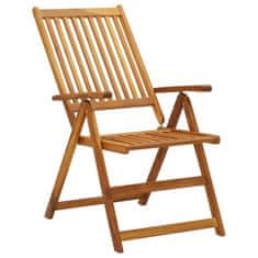 Petromila vidaXL Záhradné sklápacie stoličky 3ks masívne akáciové drevo