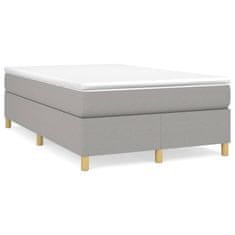 Vidaxl Posteľný rám na boxspring bledosivý 120x200 cm látka