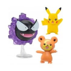 Jazwares Pokémon figúrky Pikachu Gastly Teddiursa 5-8 cm