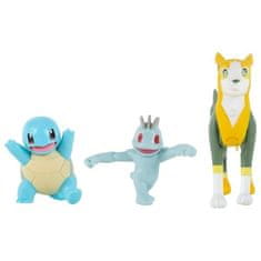 Jazwares Pokémon figúrky Squirtle Boltund a Machop