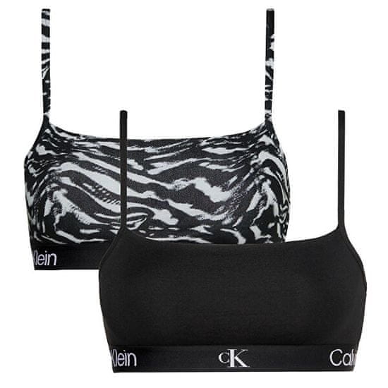 Calvin Klein 2 PACK - dámska podprsenka CK96 Bralette QF7215E-BIK