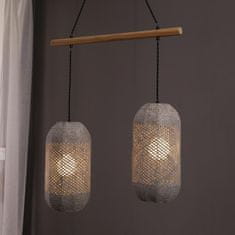 ACA ACA Lighting závesné svietidlo 2XE27 ratan plus drevo 60X20XH120CM COCONUT OD762P60RW