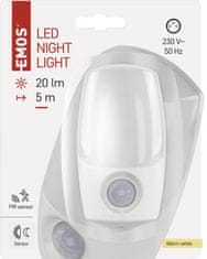 EMOS LED noční světlo P3318 s pohybovým čidlem do zásuvky