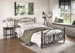 Halmar Kovová jednolôžková posteľ s roštom Panama 120 - čierna