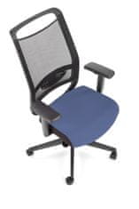 Halmar Kancelárska stolička s podrúčkami Gulietta - čierna / modrá