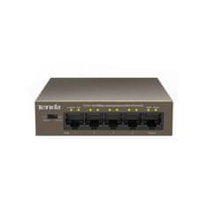 Tenda TEF1105P-4-63W PoE AT switch 4x PoE 802.3af/at, 5x 100Mb/s, PoE celkom 63W, fanless, PoE+