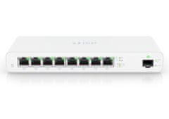 Ubiquiti UISP Switch - 8x GbE, 1x SFP, fanless, 8x PoE Out 27V (PoE budget 110 W)