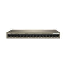 Tenda TEG1016M - 16-port Gigabit Ethernet Switch, 10/100/1000 Mbps, Fanless, Kov