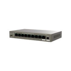 Tenda TEG1110PF-8-102W PoE AT switch 8xPoE 802.3af/at + Uplink RJ45 + SFP port, 92W, PoE+, fanless