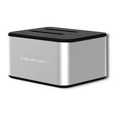 Qoltec Drive Docking Station 2x HDD/SSD | 2,5"/3,5" SATA | USB 3.0 | Klonovanie