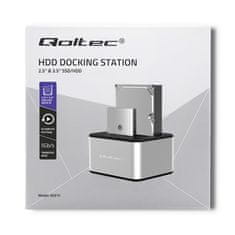Qoltec Drive Docking Station 2x HDD/SSD | 2,5"/3,5" SATA | USB 3.0 | Klonovanie