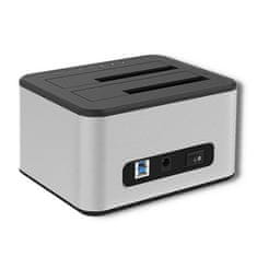 Qoltec Drive Docking Station 2x HDD/SSD | 2,5"/3,5" SATA | USB 3.0 | Klonovanie