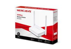 Mercusys Wireless N Router 300Mbps, 1 10/100M WAN + 2 10/100M LAN, 2x anténa