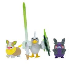 Jazwares Pokémon akčné figúrky Sirfetchd Morpeko a Yamper 5 - 8 cm