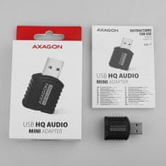 AXAGON ADA-17, USB 2.0 - externá zvuková karta HQ MINI, 96kHz/24-bit stereo, vstup USB-A