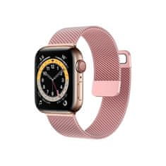 TopQ  Remienok Milanese pre Apple Watch 38-40-41 mm rosegold