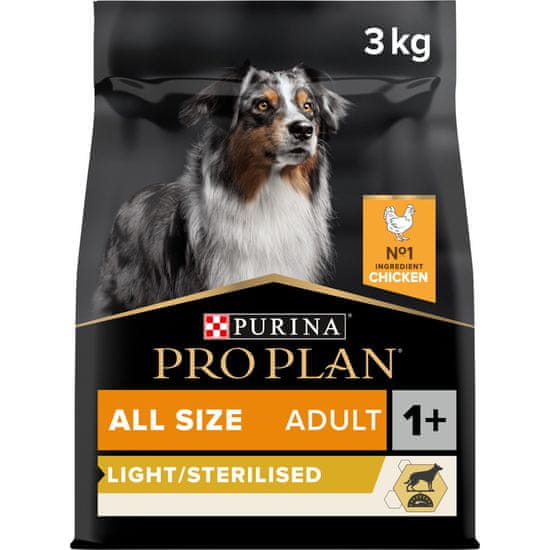 Purina Pro Plan ALL SIZES LIGHT / STERILISED kura 3 kg