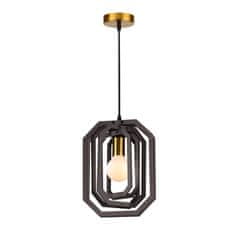 ACA ACA Lighting závesné svietidlo 1XE27 tmavo hnedá koža MDF D24XH100CM TRITON ZM391P24WDL