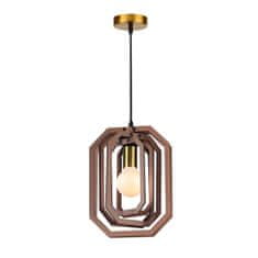 ACA ACA Lighting závesné svietidlo 1XE27 svetlo hnedá koža MDF D24XH100CM TRITON ZM391P24WLL