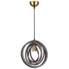 ACA ACA Lighting závesné svietidlo 1XE27 tmavo hnedá koža MDF D29XH100CM TRITON ZM391P29WDL