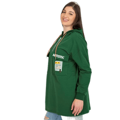 RELEVANCE Dámska mikina s vreckami plus size ABELA tmavo zelená RV-BL-8258.34_394355 Univerzálne