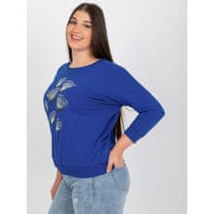 RELEVANCE Dámska blúzka s potlačou plus size SIMPLIA tmavo modrá RV-BZ-8555.03P_395407 Univerzálne