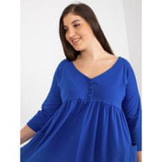 RELEVANCE Dámske šaty s 3/4 rukávmi s potlačou plus size SIARA tmavo modré RV-SK-8529.37P_395298 Univerzálne