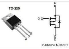 HADEX IRF9510 P MOSFET 100V/4A 43W TO220
