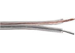 HADEX Dvojlinka 2x0,5mm2 CU, 20AWG, priehľadná